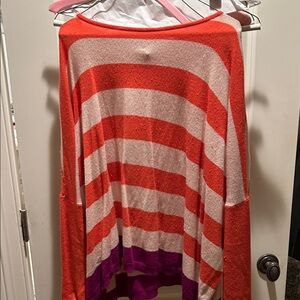 Roberta Roller Rabbit Coral & Cream Striped Sweater